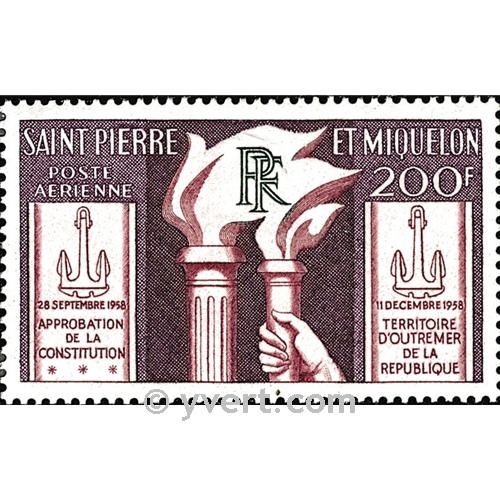 n° 26 -  Timbre Saint-Pierre et Miquelon Poste aérienne
