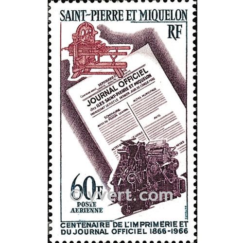 n° 37 -  Timbre Saint-Pierre et Miquelon Poste aérienne