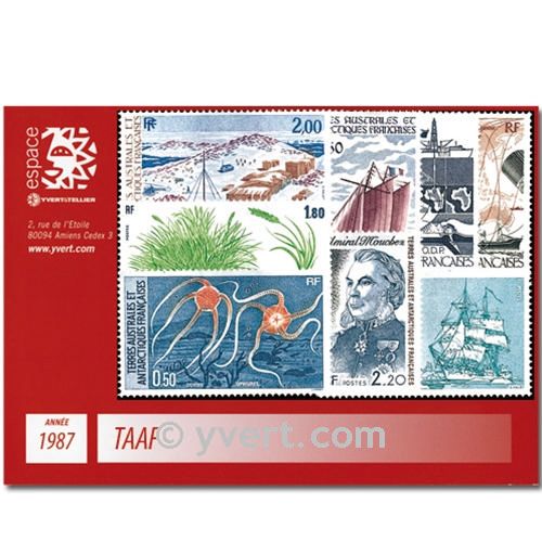 n° 122/129+PA97/99 -  Timbre TAAF Année complète (1987)