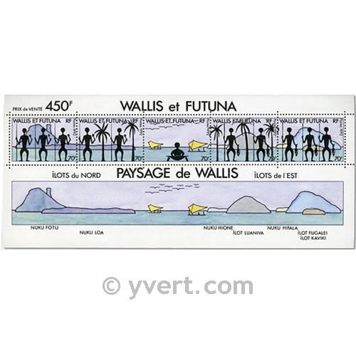 n.o 6 -  Sello Wallis y Futuna Bloque y hojitas