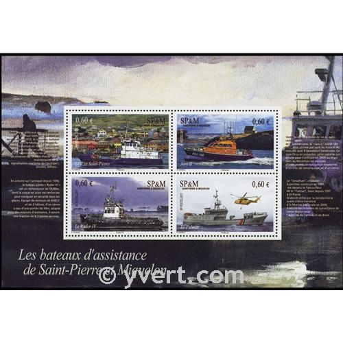 n° 17 -  Timbre Saint-Pierre et Miquelon Bloc et feuillets