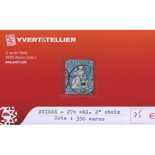 SUISSE - n°27c (oblitéré)