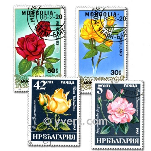 FLORA: envelope of 100 stamps