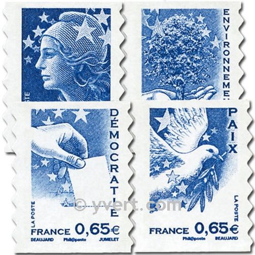 n.o 4201/4204 -  Sello Francia Correos