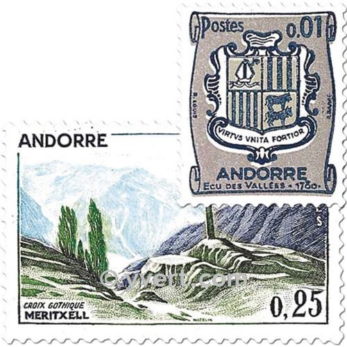 n° 153A/164 -  Timbre Andorre Poste