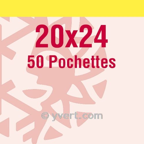 Pochettes simple soudure - Lxh:20x24mm (Fond transparent)