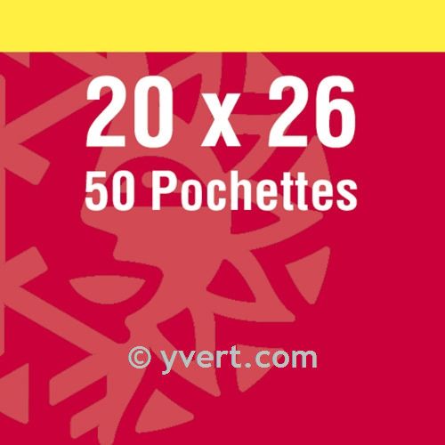 Pochettes simple soudure - Lxh:20x26mm (Fond noir)