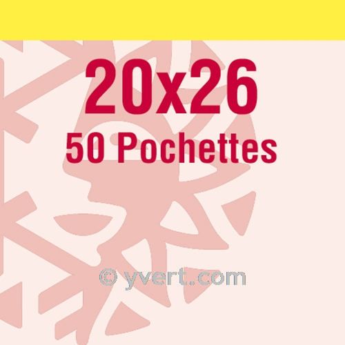 Pochettes simple soudure - Lxh:20x26mm (Fond transparent)