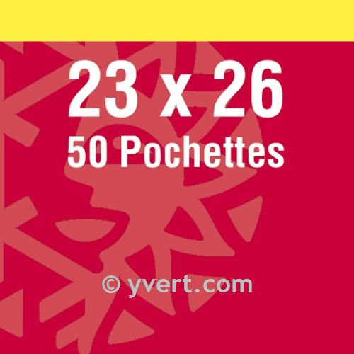 Pochettes simple soudure - Lxh:23x26mm (Fond noir)