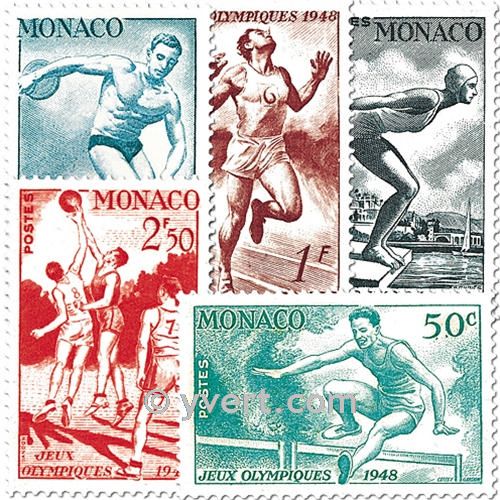 n° 319/323 -  Timbre Monaco Poste