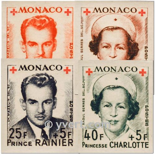 n° 334B/337B -  Timbre Monaco Poste