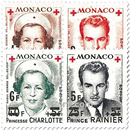 n° 379A/382A -  Timbre Monaco Poste