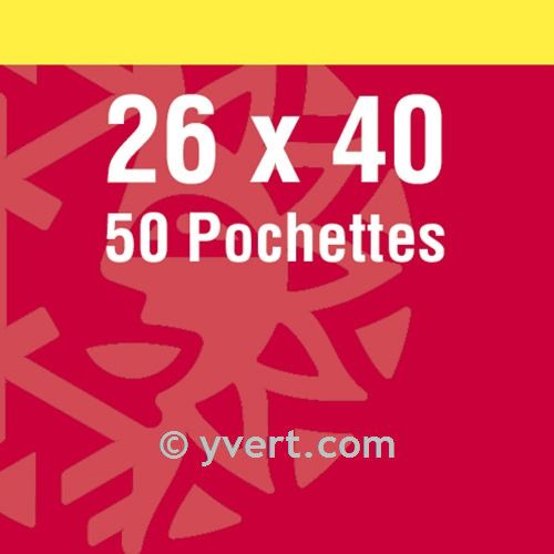 Pochettes double soudure - Lxh:26x40mm (Fond noir)