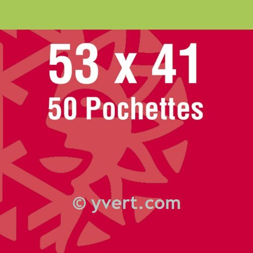Pochettes double soudure - Lxh:53x41mm (Fond noir)