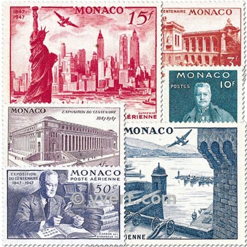 n° 22/27 -  Timbre Monaco Poste aérienne