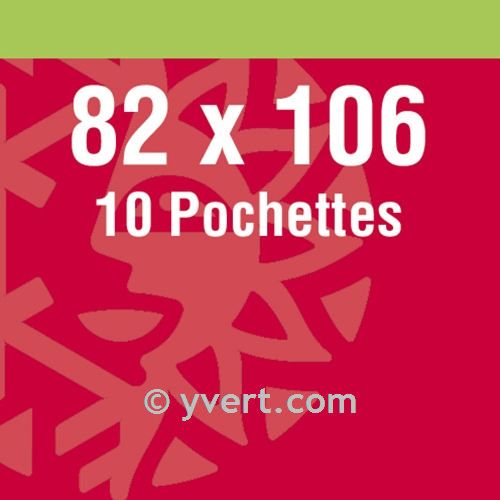 Pochettes double soudure - Lxh:82x106mm (Fond noir)