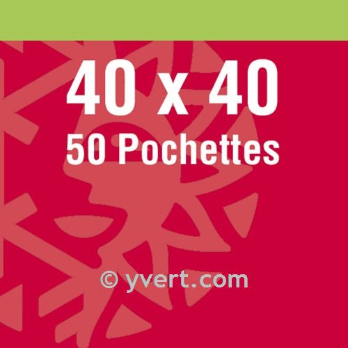 Pochettes double soudure - Lxh:40x40mm (Fond noir)