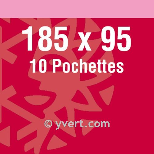 Pochettes double soudure - Lxh:185x95mm (Fond noir)