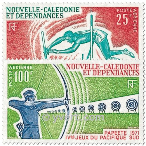 n° 122/123 -  Timbre Nelle-Calédonie Poste aérienne