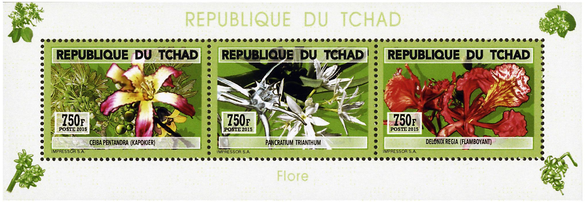 n° 1720 - Timbre TCHAD Poste