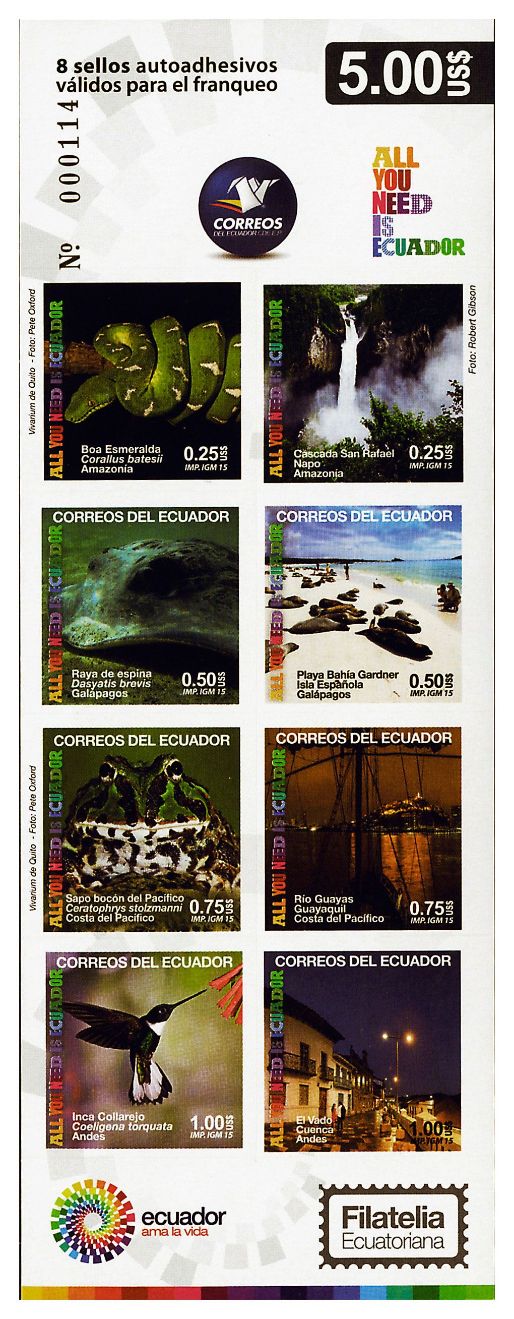 n° C2690 - Timbre EQUATEUR Carnets