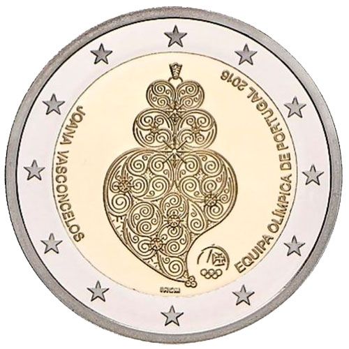 2 EURO COMMEMORATIVE 2016 : PORTUGAL (J.O. Rio 2016)