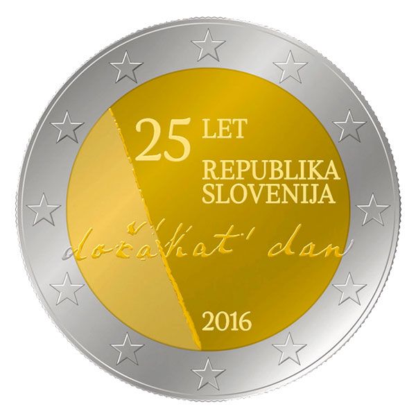 2 EURO COMMEMORATIVE 2016 : SLOVENIE (Indépendance République de Slovénie)