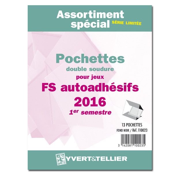 Assortiment de pochettes (double soudure) : 2016-1e sem. (Jeux Autoadhésifs)