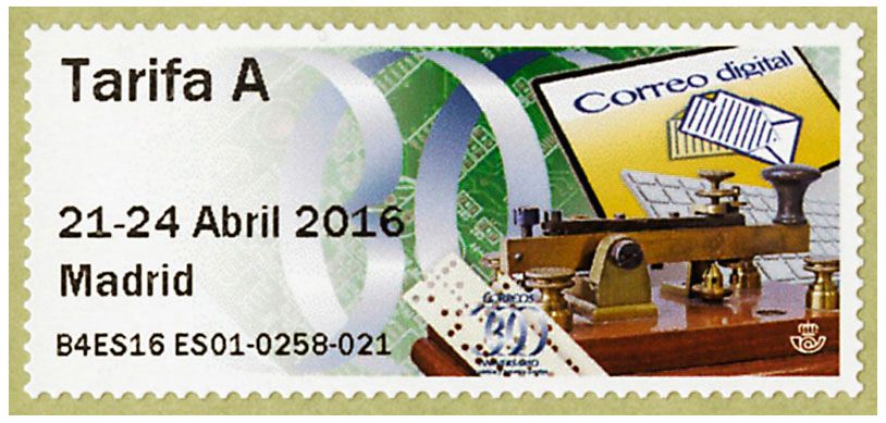 n° 128 - Timbre ESPAGNE Timbres de distributeurs