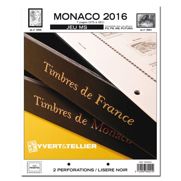 MONACO MS : 2016 (JEUX SANS POCHETTES)