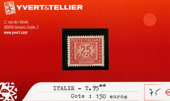 ITALIE -Télégraphe n°75**