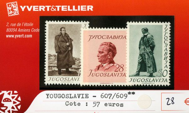 YOUGOSLAVIE - n°607/609**