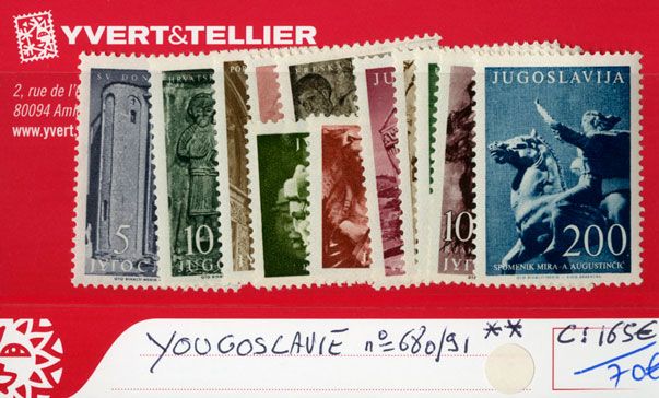 YOUGOSLAVIE - n°680/691**