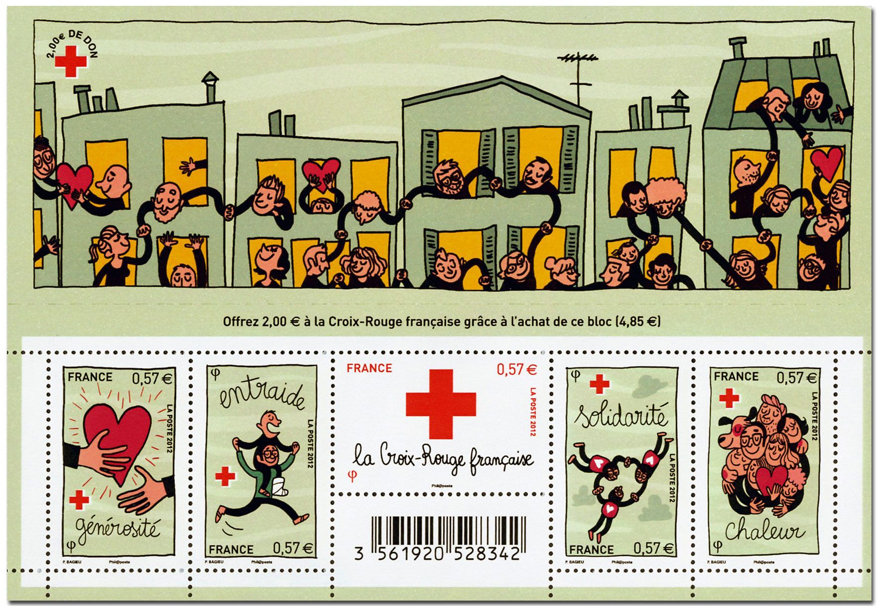 n° F4699 -  Timbre France Poste (Croix-Rouge 2012)