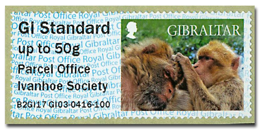 n° 39 - Timbre GIBRALTAR Timbres de distributeurs