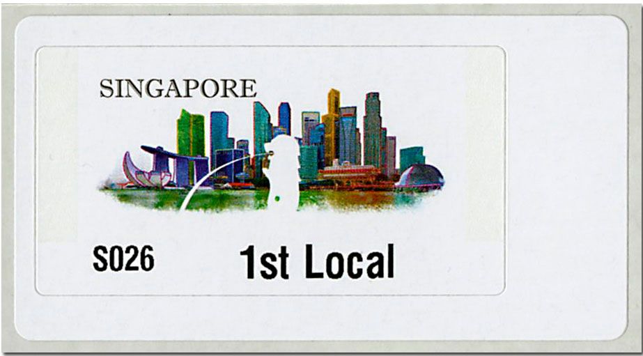 n° 14 - Timbre SINGAPOUR Timbres de distributeurs