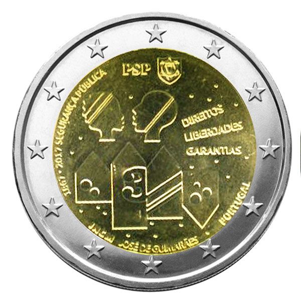 2 EURO COMMEMORATIVE 2017 : PORTUGAL (150 ans sécurité publique)