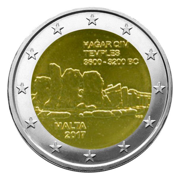 2 EURO COMMEMORATIVE 2017 : MALTE (Temples néolithiques)