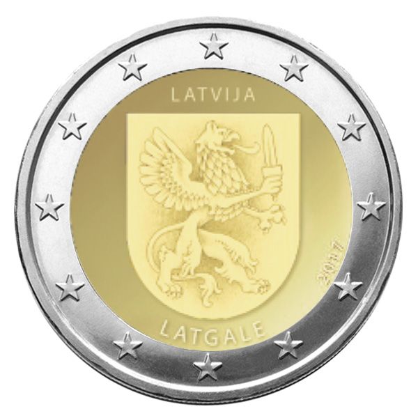 2 EURO COMMEMORATIVE 2017 : LETTONIE (ARMOIRIES DE LATGALE)