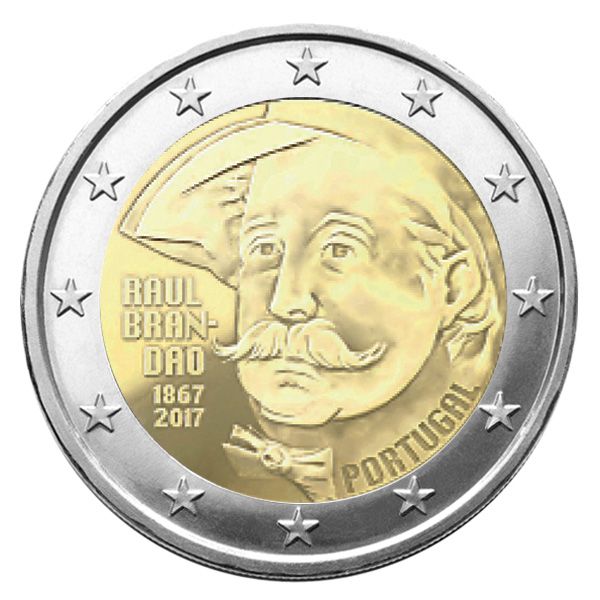 2 EURO COMMEMORATIVE 2017 : PORTUGAL (150e ANNIVERSAIRE DE LA NAISSANCE DE R. BRANDAO)