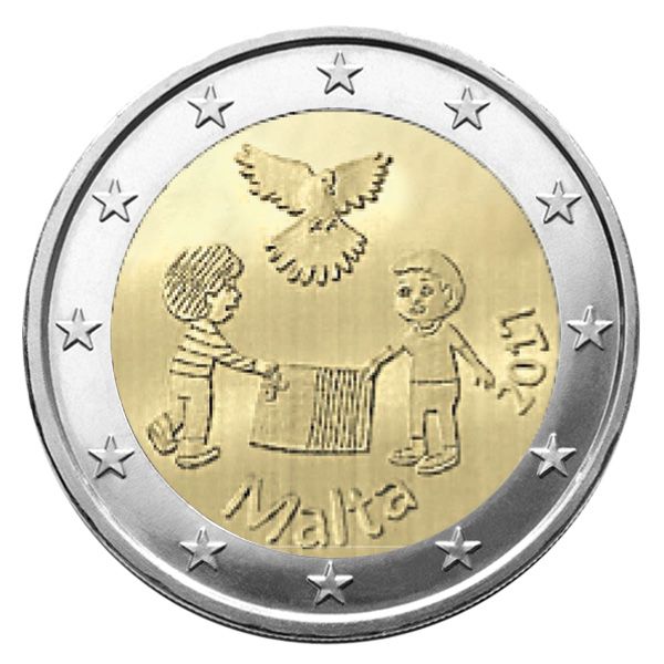 2 EURO COMMEMORATIVE 2017 : MALTE (LA PAIX)