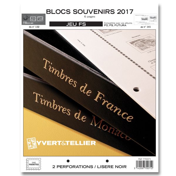 BLOCS SOUVENIRS FS : 2017 (JEUX SANS POCHETTES)