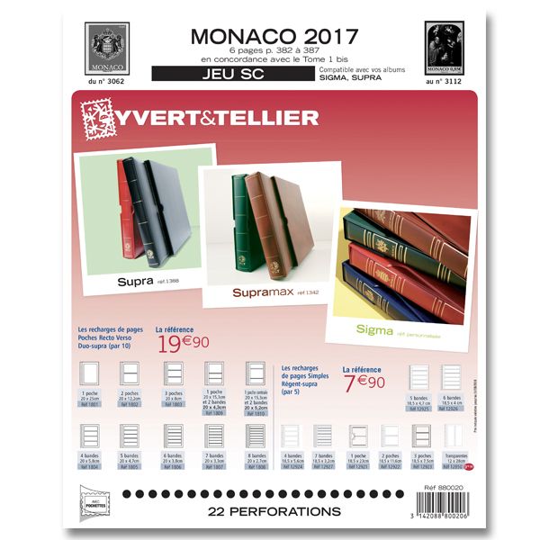 MONACO SC : 2017 (JEUX AVEC POCHETTES)