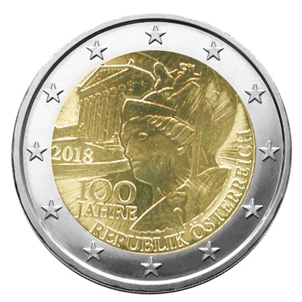 2 EURO COMMEMORATIVE 2018 : AUTRICHE (100 ans République Autrichienne)