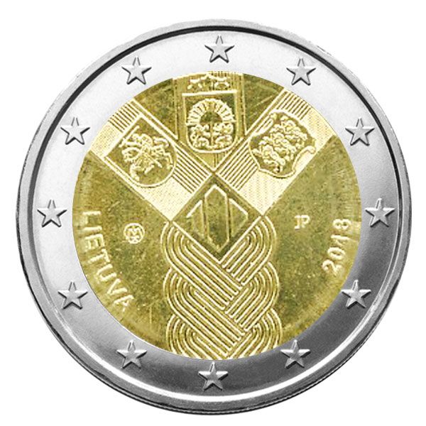 2 EURO COMMEMORATIVE 2018 : LITUANIE (100 ANS DES ETATS BALTES)