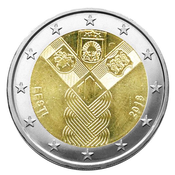 2 EURO COMMEMORATIVE 2018 : ESTONIE (100 ANS DES ETATS BALTES)