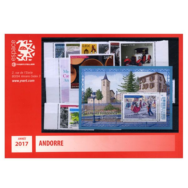 n° 793/808 -  Timbre Andorre Année complète (2017)