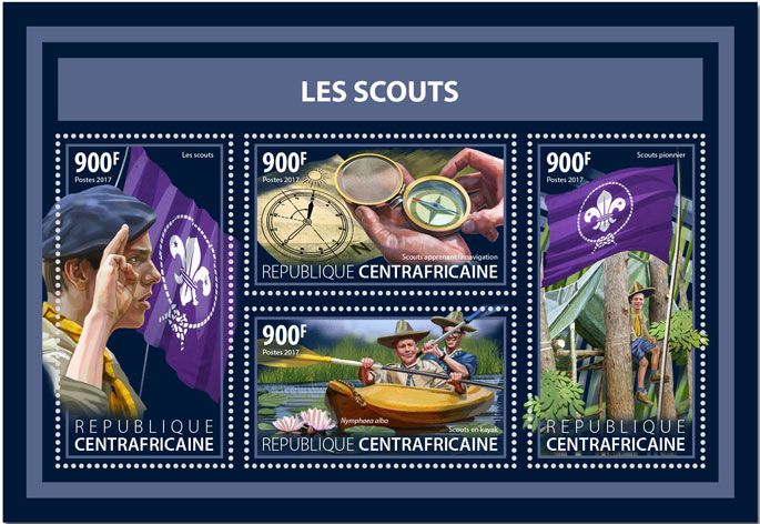 n° 5177/5180 - Timbre CENTRAFRIQUE Poste