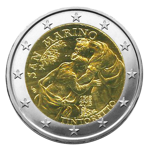 BU : 2 EURO COMMEMORATIVE 2018 : SAINT-MARIN (Le Tintoret)