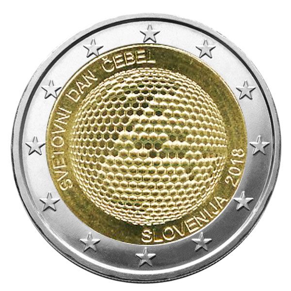 2 EURO COMMEMORATIVE 2018 : SLOVENIE (Journée Mondiale des Abeilles)